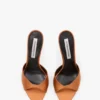 Mule Harlow 100 in raso color bronzo Mule Harlow 100 in raso color bronzo