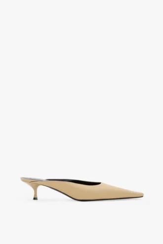 Mule Sloane 45 in cotone color sabbia