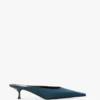 Mule Sloane 45 in raso blu verde acqua Mule Sloane 45 in raso blu verde acqua