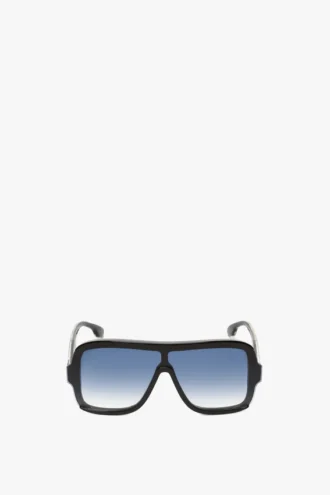 Occhiali da sole a maschera a strati con sfumatura nera Occhiali da sole a maschera a strati con sfumatura nera