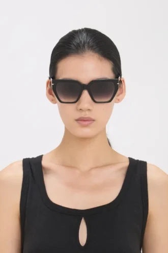 Occhiali da sole in acetato nero