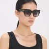 Occhiali da sole in acetato nero Occhiali da sole in acetato nero