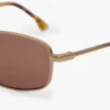 Occhiali da sole in metallo color oro miele avana Occhiali da sole in metallo color oro miele avana