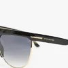 Occhiali da sole in metallo e acetato scolpiti con parte superiore piatta Occhiali da sole in metallo e acetato scolpiti con parte superiore piatta