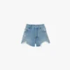 Pantaloncini effetto consumato in lavaggio azzurro Pantaloncini effetto consumato in lavaggio azzurro