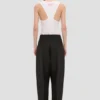 Pantaloni a gamba curva in nero Pantaloni a gamba curva in nero