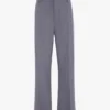 Pantaloni a gamba dritta con risvolto in color flint