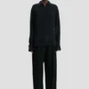 Pantaloni a gamba larga in blu navy
