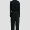 Pantaloni a gamba larga in blu navy