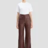 Pantaloni Alina in pelle bordeaux Pantaloni Alina in pelle bordeaux