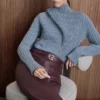 Pantaloni Alina in pelle bordeaux Pantaloni Alina in pelle bordeaux