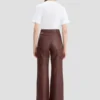 Pantaloni Alina in pelle bordeaux Pantaloni Alina in pelle bordeaux