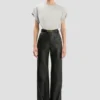 Pantaloni Alina in pelle nera Pantaloni Alina in pelle nera
