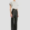 Pantaloni Alina in pelle nera Pantaloni Alina in pelle nera