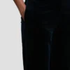 Pantaloni Alina in velluto color mezzanotte Pantaloni Alina in velluto color mezzanotte