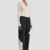 Pantaloni cargo con stampa floreale blu scuro Pantaloni cargo con stampa floreale blu scuro