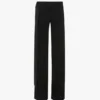 Pantaloni con cintura in raso nero Pantaloni con cintura in raso nero