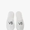 Pantofole in spugna ricamate VB in bianco Pantofole in spugna ricamate VB in bianco