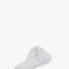 Pantofole in spugna ricamate VB in bianco Pantofole in spugna ricamate VB in bianco