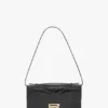 Pochette Dorian in pelle nera goffrata Pochette Dorian in pelle nera goffrata
