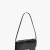 Pochette Dorian in pelle nera goffrata Pochette Dorian in pelle nera goffrata