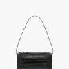 Pochette Dorian in pelle nera goffrata Pochette Dorian in pelle nera goffrata