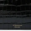 Pochette Dorian in pelle nera goffrata Pochette Dorian in pelle nera goffrata