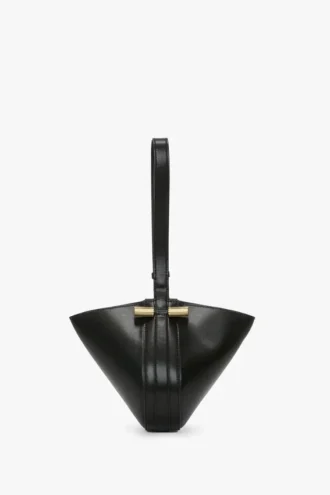 Portofino Dia Clutch in pelle nera