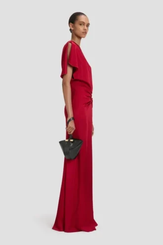 Portofino Dia Clutch in pelle nera
