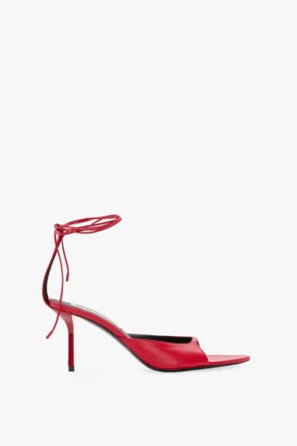 Sandalo con tacco a spillo Eliza 75 in pelle rossa