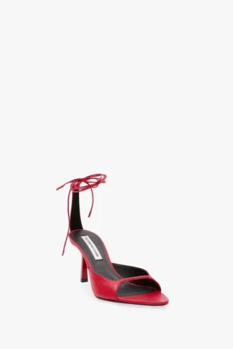 Sandalo con tacco a spillo Eliza 75 in pelle rossa