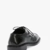 Scarpa stringata piatta in pelle nera Scarpa stringata piatta in pelle nera
