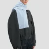 Sciarpa in alpaca blu ghiaccio Sciarpa in alpaca blu ghiaccio
