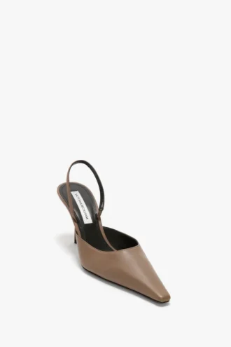 Sloane Halter Back 75 in pelle grigio tortora