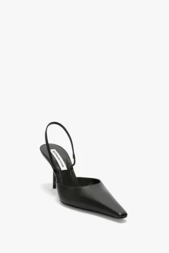 Sloane Halter Back 75 in pelle nera