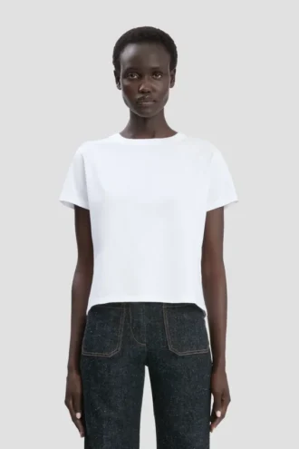 T-shirt dal taglio aderente in bianco
