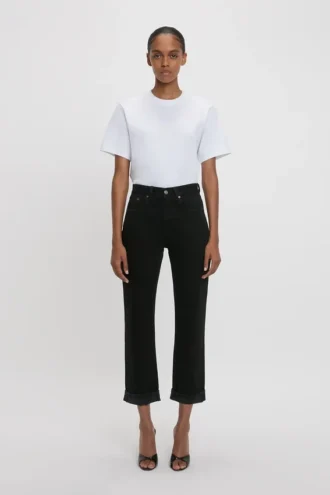 The Victoria Jeans in nero lavato