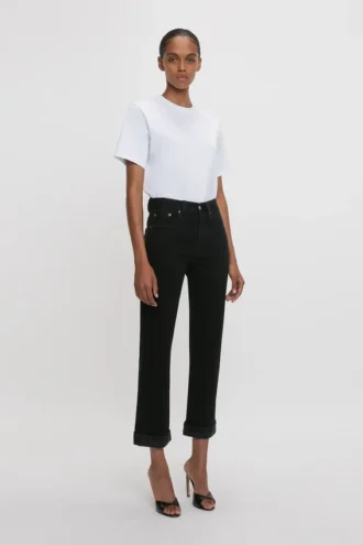 The Victoria Jeans in nero lavato