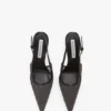 The Victoria stiletto slingback 100 in rete nera The Victoria stiletto slingback 100 in rete nera