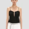 Top a spalline Rouleaux in nero Top a spalline Rouleaux in nero