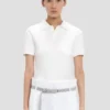 Top con collo a polo in bianco Top con collo a polo in bianco