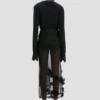 Top con scollo a V in nero Top con scollo a V in nero
